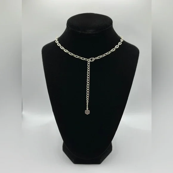 Touchstone Crystal Blue and Silver Necklace - Picture 2 of 2